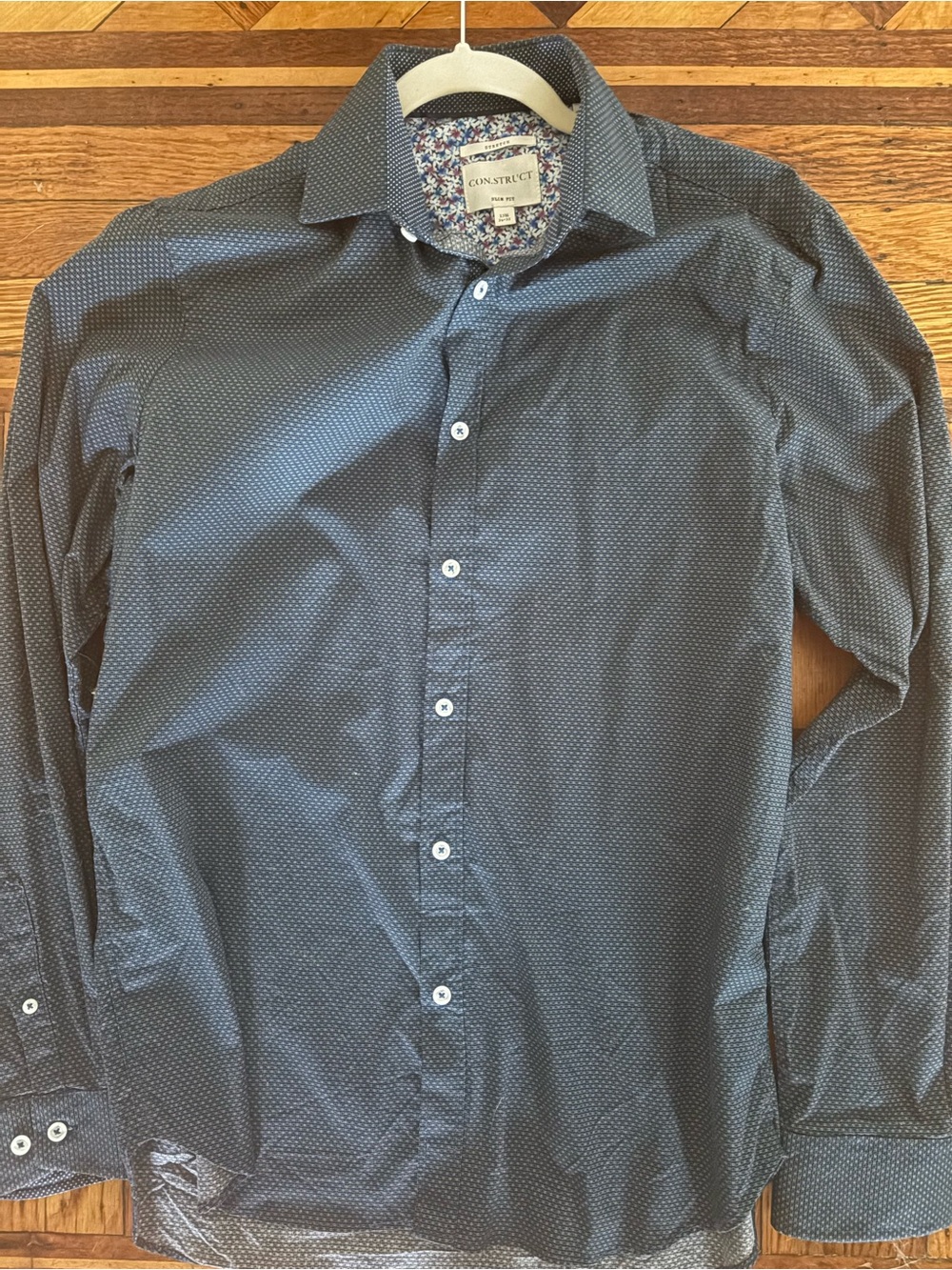 CON.STRUCT Men’s Stretch Slim Fit Button Down Shirt - 15.5 Neck
